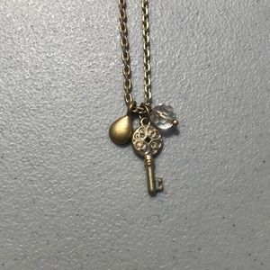 Lia Sophia gold key necklace